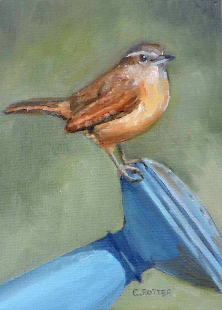 A painting of a bird